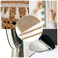 Плетеная кружевная отделка из полиэстера&nbsp;OCOR-WH0079-23A