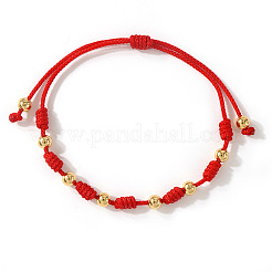 Винтажные китайские новогодние браслеты из круглых латунных бусин&nbsp;HL9479-1