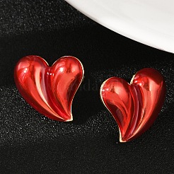 Серьги-гвоздики из латуни с эмалью для женщин&nbsp;EJEW-A126-01G