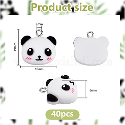 Подвески из непрозрачной смолы 40 шт.&nbsp;RESI-DC0001-43