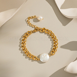 Элегантные плоские круглые элегантные барочные браслеты из жемчужных бусин&nbsp;SX2805-2