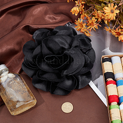 Цветочные броши из полиэстера&nbsp;JEWB-WH0001-47P-01