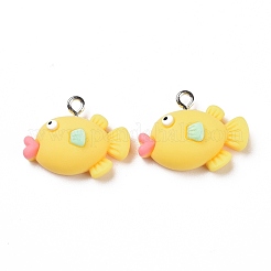 Подвески из непрозрачной смолы&nbsp;LS-RESI-G028-21P