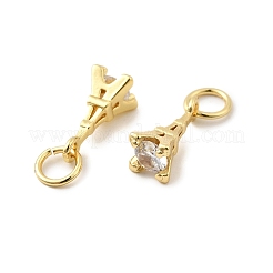 Латунные микро проложить кубического циркония подвески&nbsp;ZIRC-G133-04G-1