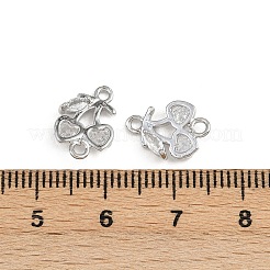 Латунные подвески-фигурки с прозрачным кубическим цирконием и фруктами&nbsp;KK-C115-02B-P