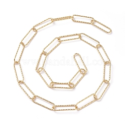 Паяные текстурированные латунные цепочки для скрепок&nbsp;CHC-G005-21G