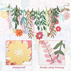 Бумажные цветочные подвесные баннеры DIY-WH20049-35