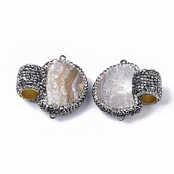 Окрашенные натуральные друзы кварцевые люстры компоненты соединения&nbsp;RB-Q215-009D