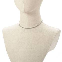 Ожерелье из нержавеющей стали 304 с цепочками из пшеницы&nbsp;NJEW-JN03591