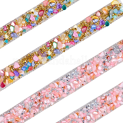 2 стиль отделки из смоляных стразов и бусин&nbsp;DIY-CY0002-11A