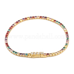 925 теннисный браслет из стерлингового серебра с микропаве из кубических цирконий для женщин&nbsp;BJEW-C117-01A-G01