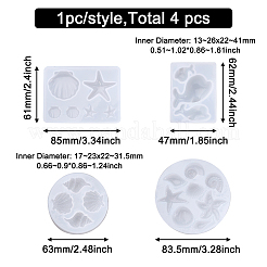 4шт 4 стиля подвесные силиконовые Молды&nbsp;DIY-BG0001-48
