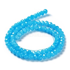 Запекание расписных стеклянных бусин с имитацией нефрита&nbsp;LS-DGLA-A034-J10mm-A13