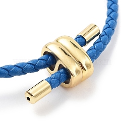 Изготовление плетеных круглых браслетов из искусственной кожи&nbsp;BJEW-H610-03G