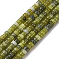 Природного нефрита Xiuyan бисер нитей&nbsp;G-L624-I03-2x4mm