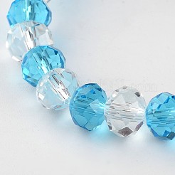 Граненый Abacus стекла бисерные браслеты простирания&nbsp;BJEW-J172-06