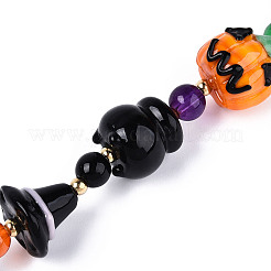 Тематика хэллоуина бусины ручной работы лэмпворк нити&nbsp;LAMP-N028-17A