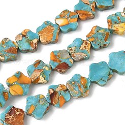 Окрашенные синтетические нити из имперской яшмы&nbsp;G-D337-10mm-B03