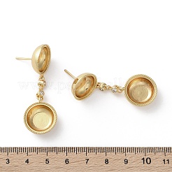 Латунь микро проложить кубические серьги из циркония&nbsp;KK-R215-05G