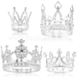 4 шт. 4 стиля корона из цинкового сплава украшение для торта&nbsp;AJEW-CP0008-84S