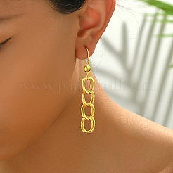 Латунные серьги-кольца в форме цепочки с кисточками&nbsp;RE1339-2