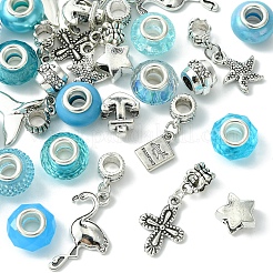 Наборы для изготовления браслетов в европейском стиле из сплава и латуни на тему океана своими руками&nbsp;DIY-FS0007-24