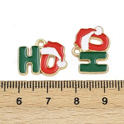 Подвески из сплава и эмали с рождественской тематикой&nbsp;X-ENAM-Z023-01G-01