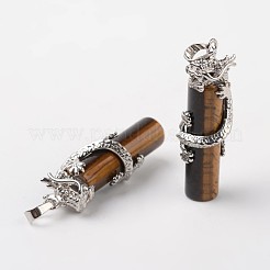 Трубка натуральный тигровый глаз подвески&nbsp;X-G-L455-H02