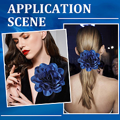 Цветочные броши из полиэстера&nbsp;JEWB-WH20008-04D