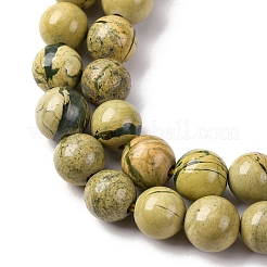 Нити бусин из натурального камня вердит&nbsp;G-C242-03-6mm