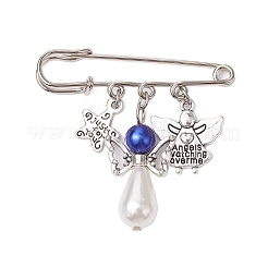 12 шт. 12-х цветные булавки для килта из сплава ангела и акрила&nbsp;JEWB-BR00175