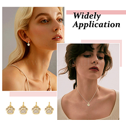 12шт латунные микропаве прозрачные кубические циркониевые подвески&nbsp;ZIRC-HS0001-15