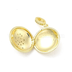 Латунные подвески с микропаве из прозрачного кубического циркония KK-H441-43A-LG