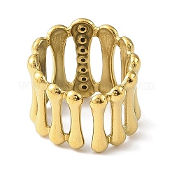 Открытое кольцо-манжета из нержавеющей стали 304 с ионным покрытием (IP) для женщин&nbsp;RJEW-F166-04G-02