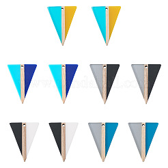 10шт 5 цвета подвески из смолы и дерева&nbsp;RESI-TA0004-52