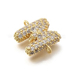 Латунные микро-паве кубические цирконии буквы соединения&nbsp;KK-I717-04M