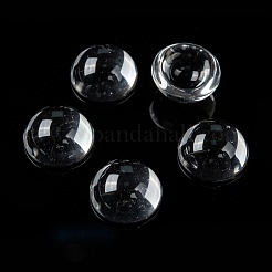 Прозрачный полукруглый стеклянные кабошоны&nbsp;X-GGLA-R027-16mm