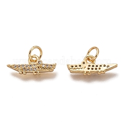 Латунные микропаве прозрачные кубические циркониевые подвески&nbsp;ZIRC-B002-53G