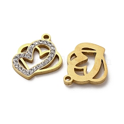 Подвески из нержавеющей стали 304 со стразами из глины&nbsp;STAS-P406-17D-G