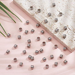 120 шт. 202 бусины из нержавеющей стали&nbsp;STAS-ME0002-49