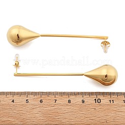 Серьги-гвоздики в форме капли из нержавеющей стали 304&nbsp;EJEW-M101-03G