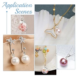 45 шт. 3 стиля нержавеющая сталь чашка жемчуг штифт кулоны булавки&nbsp;STAS-YW0003-09