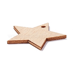 Луна и цветок незаконченный деревянный кулон орнамент&nbsp;LS-WOOD-M003-02