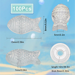 Набор для самостоятельного изготовления браслета из бисера в виде рыбки&nbsp;GLAA-SC0001-77B