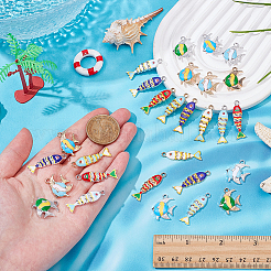 28шт 14 стиля подвески из цинкового сплава с эмалью&nbsp;ENAM-AR0001-96