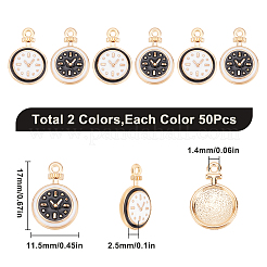 100шт 2 цвета сплава эмалевые подвески&nbsp;ENAM-SC0005-44