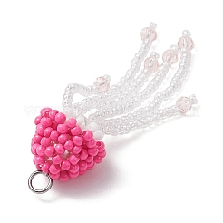 5 шт. подвески в виде медуз из двухцветного стеклянного бисера&nbsp;PALLOY-MZ00660