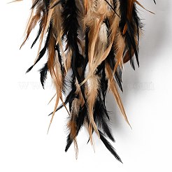 Луна из бисера из натурального флюорита с подвеской из перьев&nbsp;HJEW-M004-08