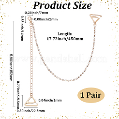 Нескользящие бретельки для бюстгальтера из сплава со стразами и крючками&nbsp;FIND-WH20043-010G