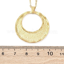 Плоские круглые подвески из нержавеющей стали 304&nbsp;NJEW-M096-26G